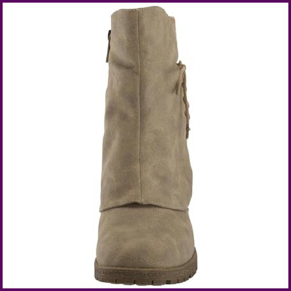 Water-Resistant Mid-Calf Boots with Block Heel & Side Zip - Picture 3 of 8